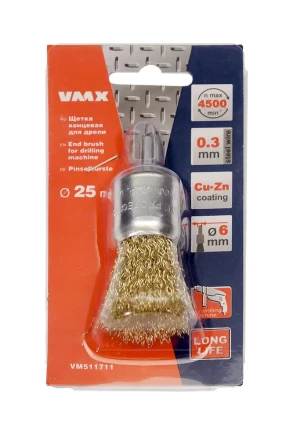 Щетка для дрели ф25 мм концевая VMX 511711 купить в Тюмени