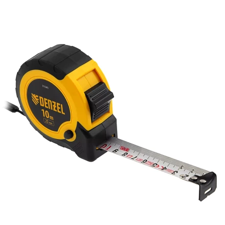 Рулетка Denzel 10м х 25мм, двухкомп. корпус, кнопка-пауза 31545 купить в Тюмени