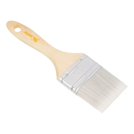 Кисть плоская для лаков &quot;Евро&quot; 2.5&quot;, искусственная щетина, деревянная ручка MTX 83088 купить в Тюмени