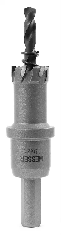 ТСТ коронка MESSER 19X25 с центрирующим сверлом и толкающей пружиной купить в Тюмени