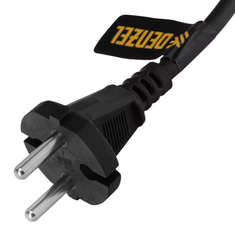 Шнур сетевой Denzel Energy Series, ПВС, 1,5 м, 2 x 1,5 мм, с неразборной вилкой, черный, 3 м, 37669 купить в Тюмени