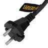 Шнур сетевой Denzel Energy Series, ПВС, 1,5 м, 2 x 1,5 мм, с неразборной вилкой, черный, 3 м, 37669 купить в Тюмени
