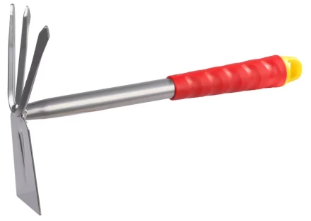 Мотыжка GRINDA, прямое лезвие, 3 зубца, из углеродистой стали с коннекторной системой, 305 мм 8-421435_z01 купить в Тюмени