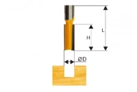 Фреза пазовая прямая ф8х20мм хв. 8мм Энкор 46011 46011