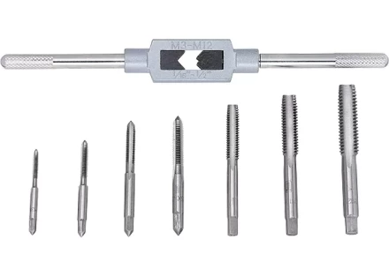 Набор метчиков М3-М12 8 предметов СИБРТЕХ 77308 купить в Тюмени