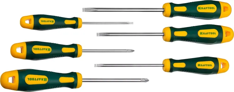 Набор отверток X-Drive, KRAFTOOL 250081-H6, Cr-Mo-V сталь, 6шт 250081-H6 купить в Тюмени