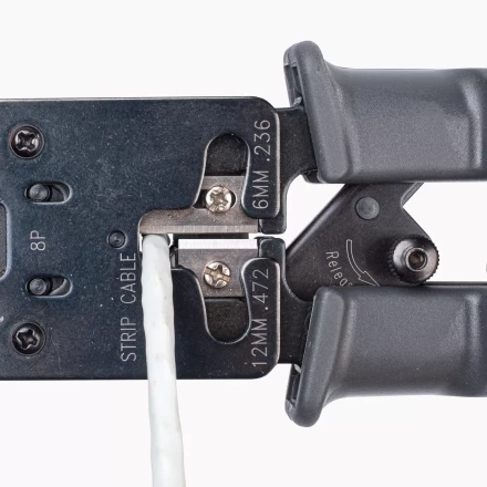 Кримпер многофункциональный КВТ JT-03T с 3 встроенными модулями для обжима RJ-45, RJ-12, RJ-11 (84493) купить в Тюмени