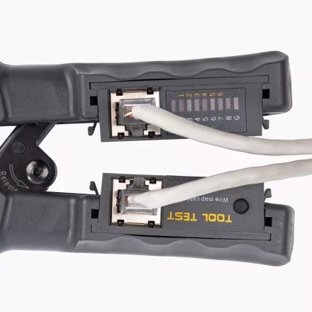 Кримпер многофункциональный КВТ JT-03T с 3 встроенными модулями для обжима RJ-45, RJ-12, RJ-11 (84493) купить в Тюмени