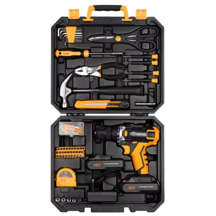 Дрель аккумуляторная DEKO DKCD20FU-Li, 063-4178 + набор 104 аксессуара купить в Тюмени