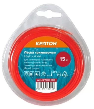 Леска триммерная Кратон Круг-2,4мм 3 19 03 005 купить в Тюмени