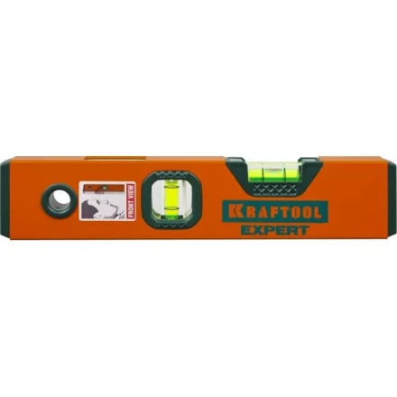 Уровень коробчатый &quot;EXPERT&quot;, KRAFTOOL 34710-025, 2 ампулы, 0,5 мм/м, 250мм 34710-025_z01 купить в Тюмени