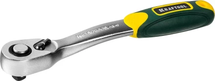 Трещотка для торцовых головок KRAFTOOL &quot;PRO&quot;, Сr-V сталь, 72 зубца, изогнутая, 1/4&quot; 27795-1/4_z02 купить в Тюмени