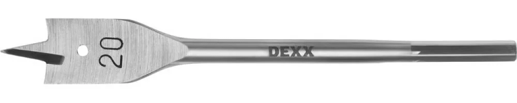 Сверло по дереву перовое, шестигранный хвостовик, DEXX 2945-20, d=20мм 2945-20 купить в Тюмени