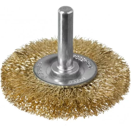 ЗУБР &quot;ПРОФЕССИОНАЛ&quot;. Щетка дисковая для дрели, витая латунированная стальная проволока 0,3мм, 50мм 3520-050_z02 купить в Тюмени