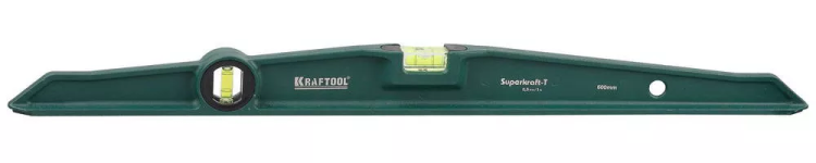 Уровень KRAFTOOL "SUPERKRAFT-T" литой, 2 ампулы, 0,5 мм/м, 600 мм 34717-060 купить в Тюмени