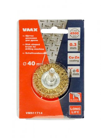 Щетка для дрели ф40 мм дисковая VMX 511714 купить в Тюмени
