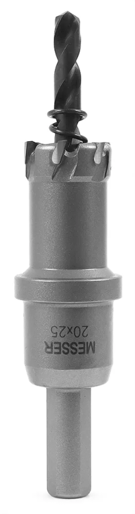 ТСТ коронка MESSER 20X25 с центрирующим сверлом и толкающей пружиной купить в Тюмени