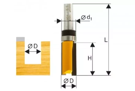 Фреза кромочная прямая ф6,35х20мм хв. 8мм Энкор 46180 купить в Тюмени