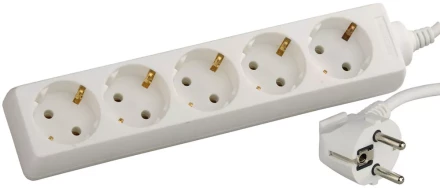 Удлинитель СВЕТОЗАР электрический с заземлением, евро, 5 гнезд, 2м SV-55053-2 купить в Тюмени