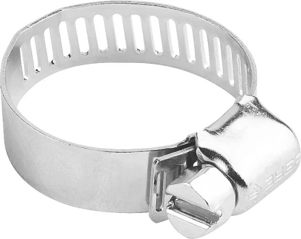 Хомуты ЗУБР &quot;ЭКСПЕРТ&quot;, оцинкованные, просечная лента 12 мм, 78-101 мм, 2 шт 37805-078-101-2 купить в Тюмени