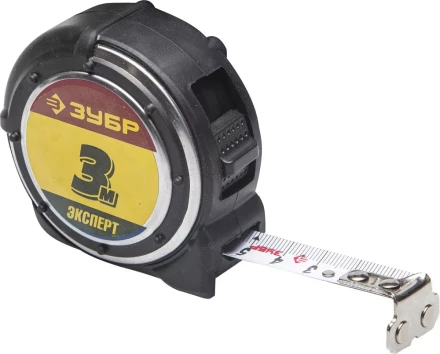Рулетка ЗУБР "ЭКСПЕРТ" "АНТЕЙ", металлический обрезиненный корпус, полотно с нейлоновым напылением, 3мх16мм 34053-03-16 купить в Тюмени