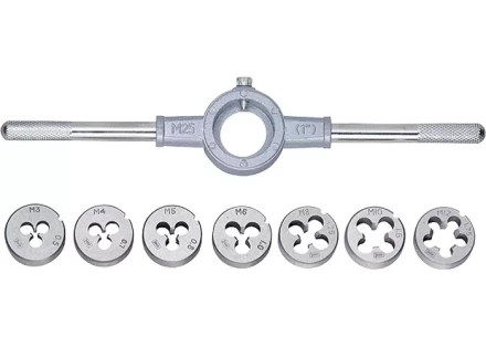 Набор плашек М3 - М12 8 предметов СИБРТЕХ 77309 купить в Тюмени