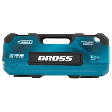 Набор инструментов 24 предмета, 120 зубьев, CrV, 1/2&quot; Gross 14147 купить в Тюмени
