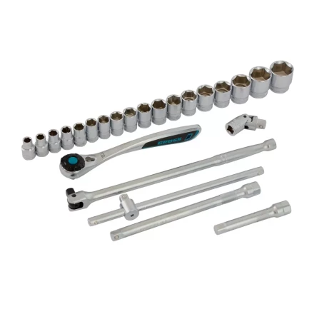 Набор инструментов 24 предмета, 120 зубьев, CrV, 1/2&quot; Gross 14147 купить в Тюмени