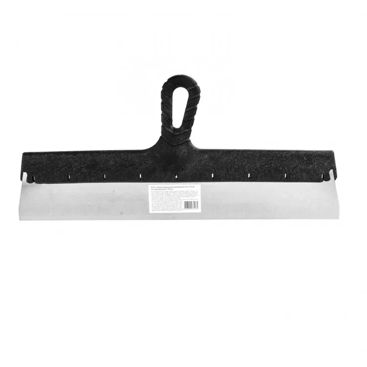 Шпатель фасадный из нержавеющей стали 450 мм пластмассовая ручка 85136 купить в Тюмени