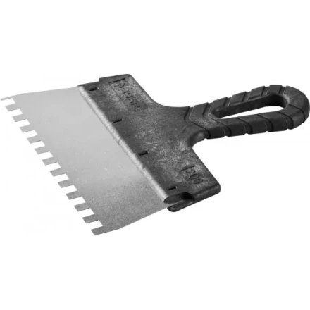 Шпатель ЗУБР &quot;МАСТЕР&quot; ФАСАДНЫЙ, нержавеющее полотно, 200мм, зуб 8х8мм 10078-20-08 купить в Тюмени