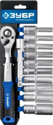 ЗУБР ТБ-12У, 12 предм., (1/2), набор торцовых головок, Профессионал (27650-H12)