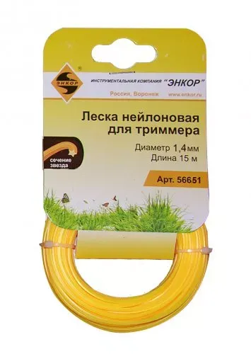 Леска нейл. для трим.,ф1,4ммх15м, звез Энкор 1/20 56651 купить в Тюмени