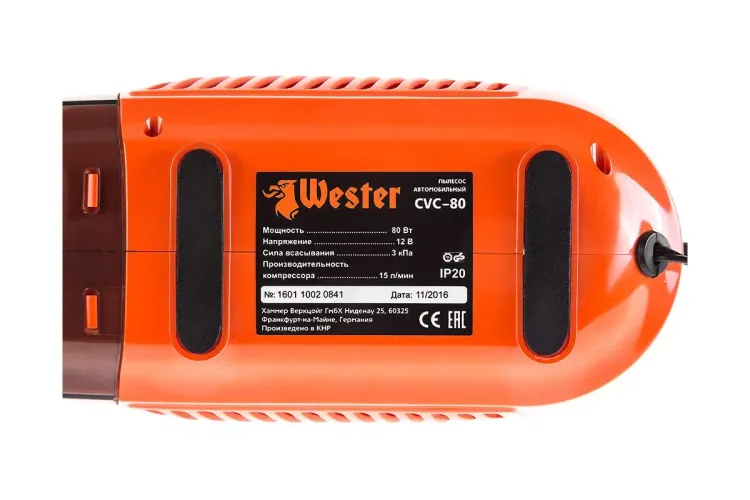 Автомобильный пылесос 12 В WESTER CVC-80 купить в Тюмени