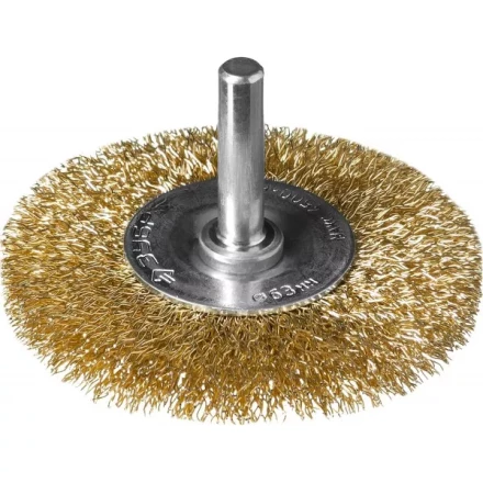 ЗУБР &quot;ПРОФЕССИОНАЛ&quot;. Щетка дисковая для дрели, витая латунированная стальная проволока 0,3мм, 63мм 3520-063_z02 купить в Тюмени
