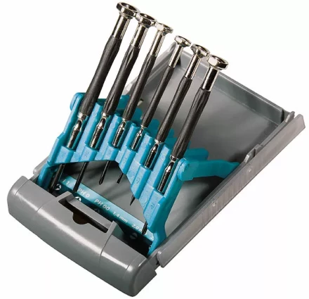 Набор отверток для точной механики CrMo метал.обрезин. рукоятки  6шт. бокс - трансформер  GROSS 13346 купить в Тюмени