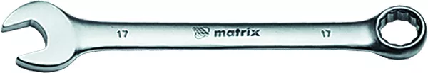 Ключ комбинированный 22 мм CrV матовый хром MATRIX 15118 купить в Тюмени