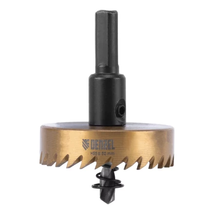 Коронка по металлу HSS, 50 мм, нитридтитановое покрытие Denzel 724116 купить в Тюмени