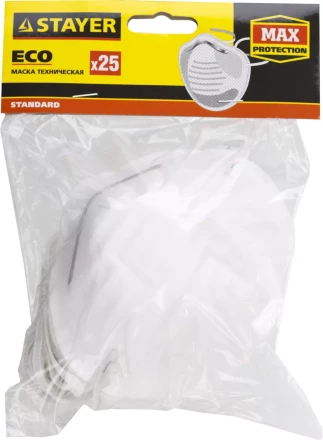 Маска STAYER &quot;STANDARD&quot; ECO техническая, 25шт 1110-H50_z01 купить в Тюмени