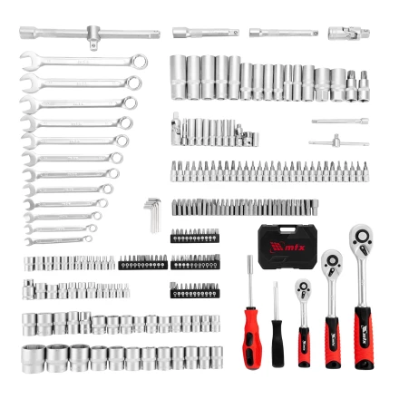 Набор инструментов, 1/2&quot;, 3/8&quot;, 1/4&quot;, пластиковый кейс 215 предм.// MTX 13589 купить в Тюмени