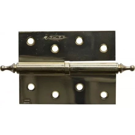 Петля дверная разъемная ЗУБР &quot;ЭКСПЕРТ&quot;, 1 подшипник, цвет латунь (PB), правая, с крепежом, 100х75х2,5мм, 2 шт 37605-100-1R купить в Тюмени