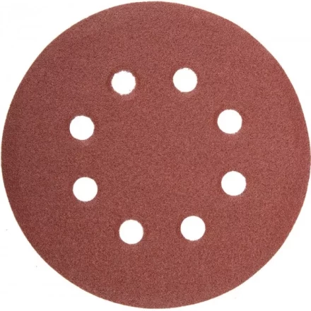 Круг шлифовальный универсальный STAYER &quot;MASTER&quot; из абразивной бумаги на велкро основе, 8 отверстий, Р80, 125мм, 5шт 35452-125-080 купить в Тюмени