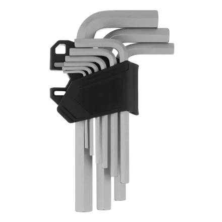 Набор ключей имбусовых, HEX, 2-12 мм, CrV, 9 шт. Сибртех 123677 купить в Тюмени