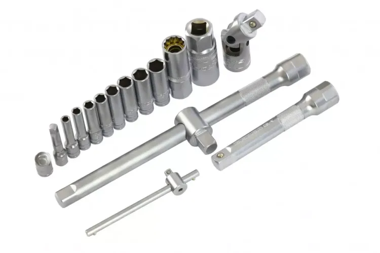 Набор инструментов 78 предметов , 120 зубьев, CrV, 1/4", 1/2" Gross 14148 купить в Тюмени