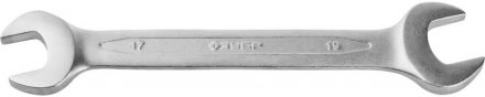 Ключ ЗУБР &quot;ПРОФИ&quot; гаечный рожковый, Cr-V сталь, хромированный, 17х19мм 27027-17-19 купить в Тюмени
