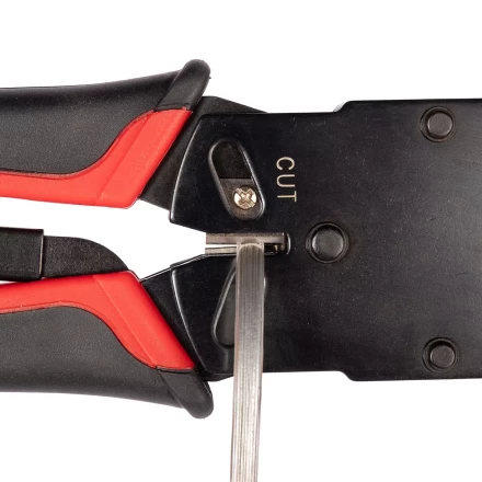 Кримпер многофункциональный КВТ HT-106E с 3 встроенными модулями для обжима RJ-45, RJ-12, RJ-11 (86603) купить в Тюмени