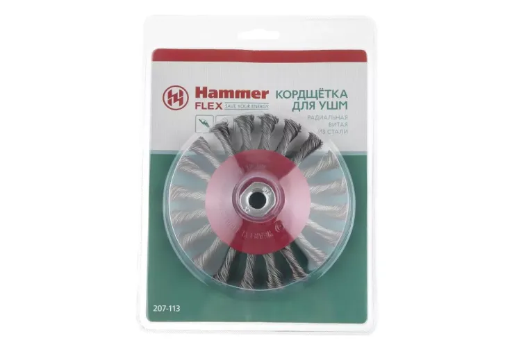 Кордщетка HAMMER тарелка 125мм для УШМ витая сталь (207-113) купить в Тюмени