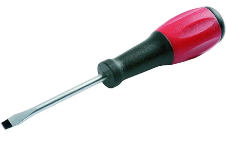 Отвертка ЗУБР "МАСТЕР", хром-ванадиевая сталь, эргономичная двухкомпонентная рукоятка, SL 6,0х100мм 25231-06-10 купить в Тюмени