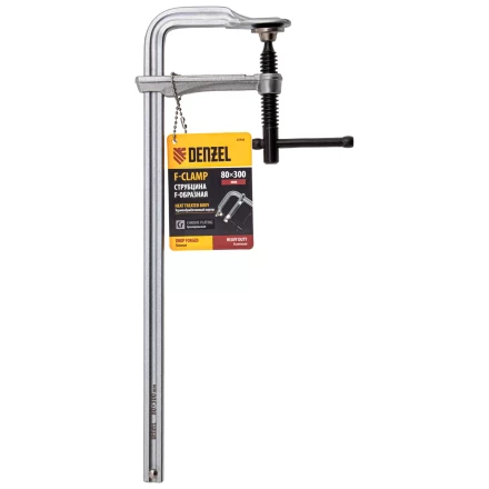Струбцина F-образная Denzel, 80x300мм, кованая 20466 купить в Тюмени