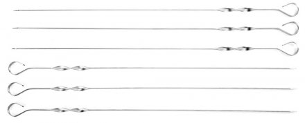 Шампуры KRAFTOOL &quot;EXPERT&quot; плоские, усиленные, нерж. сталь 2мм, длина 600мм, в блистере, 6шт 68331-60-H6 купить в Тюмени
