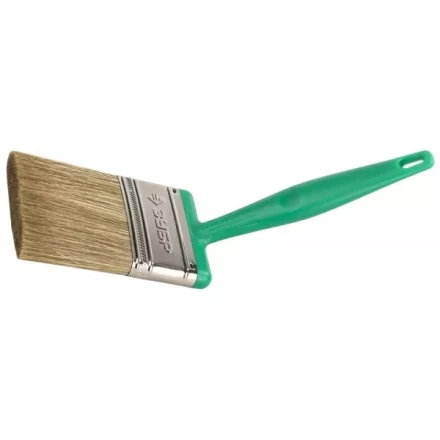 Кисть плоская ЗУБР ЭКСПЕРТ 2в1 БСГ-70 быстросъем голова с переменн углом, тип ЛАЗУРЬ смешанн щетина, пласт ручка, 75мм 4-01070-075 купить в Тюмени